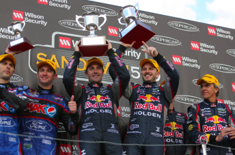 Whincup and Dumbrell celebrate victory