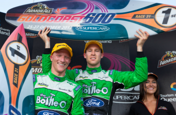 Reynolds with Canto on the podium