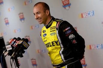 Ambrose speaks with the media in Daytona