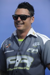 Shane Tucker was all smiles after eliminating the Pro Stock pole-sitter