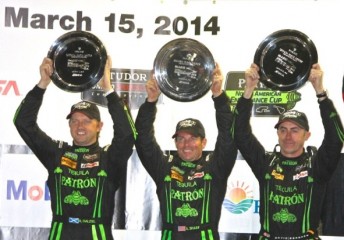 David Brabham (right) celebrates at Sebring