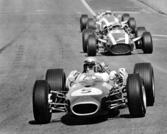 Brabham leading Surtees