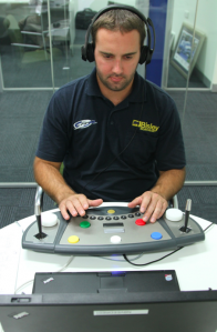 Winterbottom's race engineer Grant McPherson