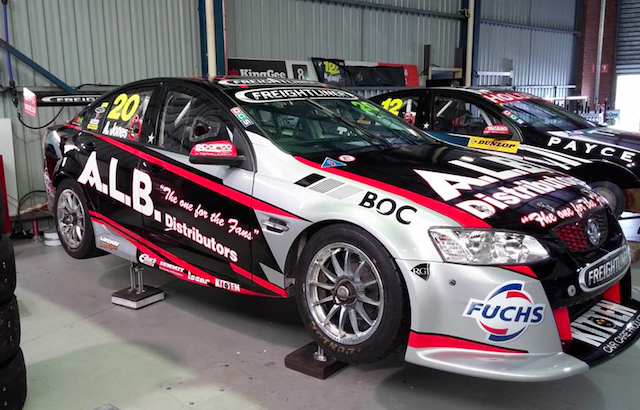 Andrew Jones' car sports new sponsorship from A.L.B.