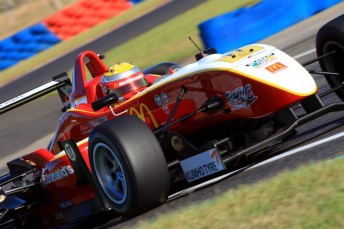 Ben Gersekowski crashed his Gilmour Dallara in Practice 2
