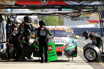 The Dick Johnson Racing crew at work in Darwin