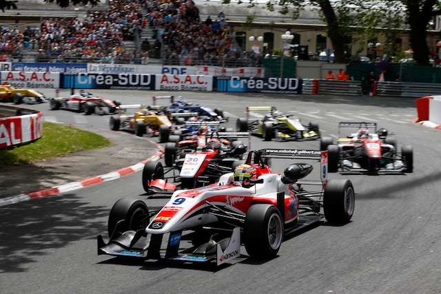 Mitch Gilbert behind the wheel of the Fortec Motorsport Dallara at Pau