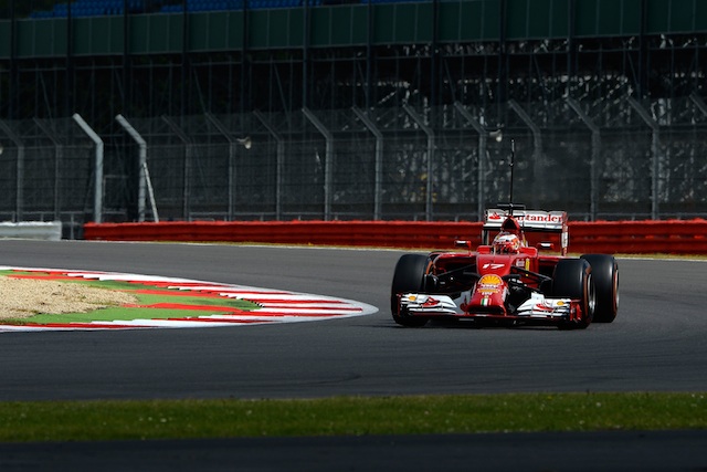Jules Bianchi topped the times at Silverstone for Ferrari