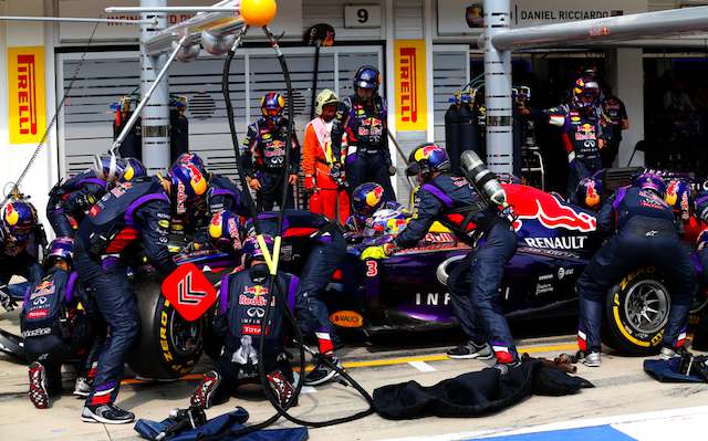 Ricciardo gained track position by being among the first to pit under the early Safety Car