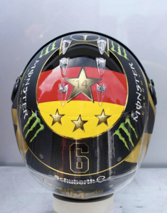 Rosberg's amended helmet design