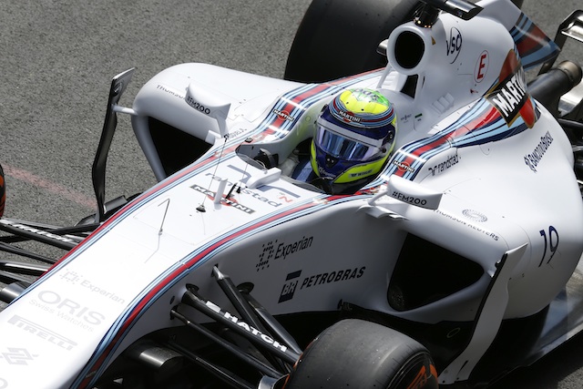 Felipe Massa topped the first day of testing at Silverstone