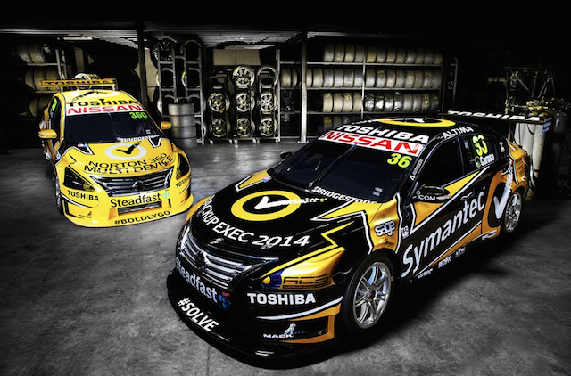 Caruso's Nissan will sport a black livery for the next two events