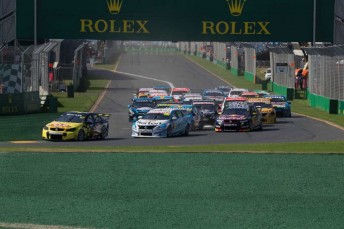 The V8 Supercars at Albert Park in March