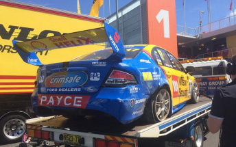 The damage to David Wall's Falcon