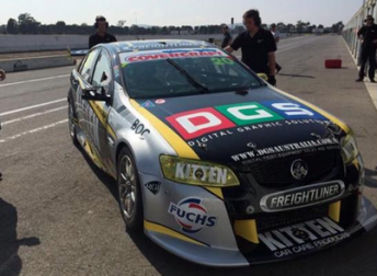 Evans spent the majority of the test in Andrew Jones' Dunlop Series Holden
