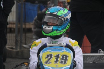 Liam McLellan prepares for action at the Winter Cup