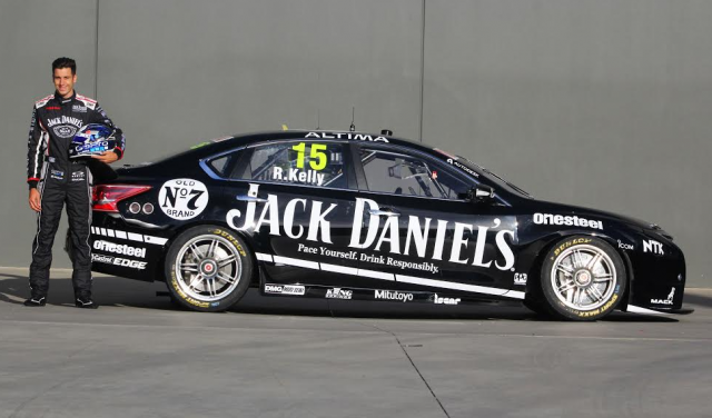 Rick Kelly with the Perkins Holden-inspired Jack Daniel's livery on his Nissan