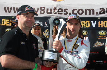 Kris Walton celebrates V8 Utes Race 3 victory