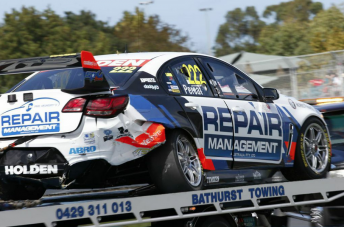 Percat's chassis was more heavily damaged at Albert Park than first thought