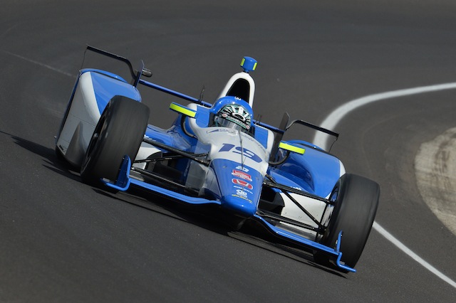 James Davison took to the track at Indy on Tuesday