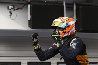 Alex Lynn lands his maiden GP2 Series feature race.
