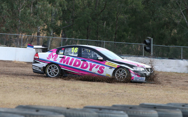 Gracie's PMM team-mate Bryce Fullwood having a moment at Turn 3. pic: Matthew Paul Photography