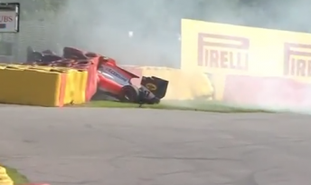 The aftermath of Daniel De Jong's crash