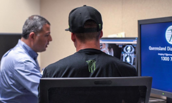 Courtney after his latest scan on Monday. pic: James Courtney via instagram