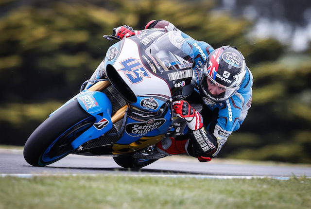 Scott Redding (Marc VDS Honda) … a picture of commitment and concentration