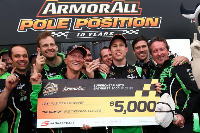 David Reynolds and co-driver Dean Canto celebrate with The Bottle-O team