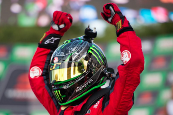 James Courtney celebrating victory on the Gold Coast