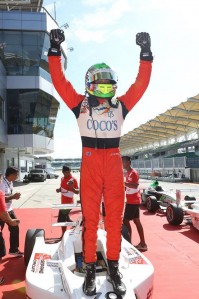 Jordan Love celebrates securing the AsiaCup Super 6 crown
