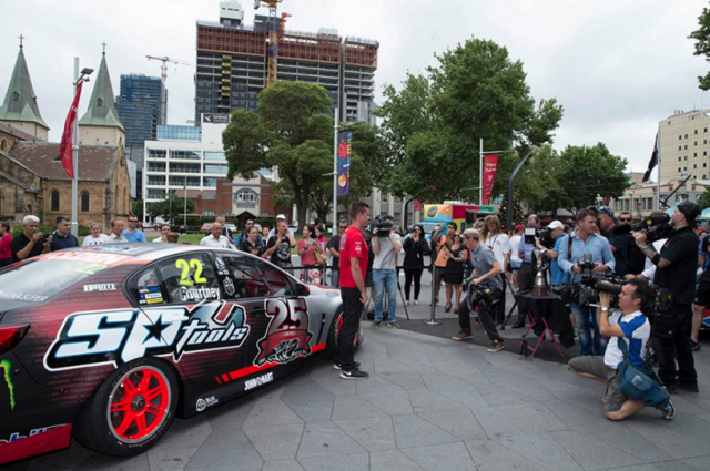 Courtney unviled the livery at Parramatta's Centenary Square