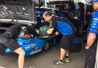 The damage to Winterbottom's Ford. pic: Chris Stubbs via twitter