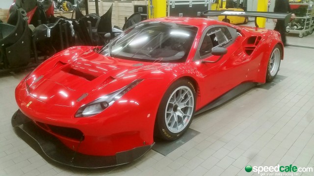 Maranello Motorsport's Ferrari 488 GT3 awaits shipment
