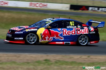 Van Gisbergen behind the wheel of his #97 Red Bull Holden