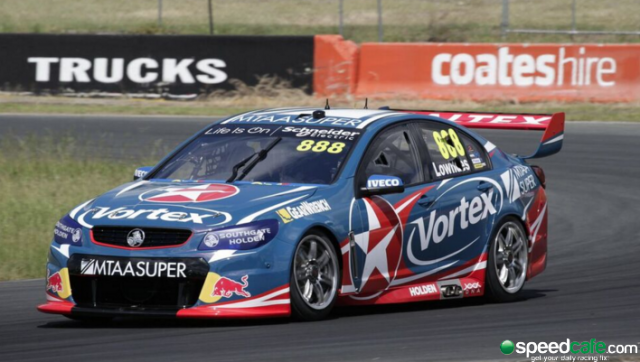 Craig Lowndes' Caltex Commodore on track