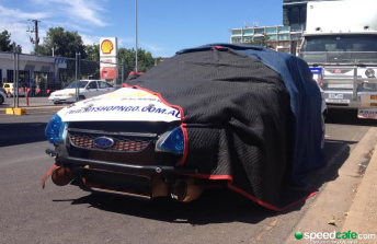 Bryce Fullwood's Ford after its crash
