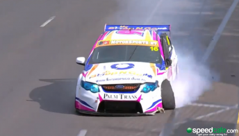 Fullwood's Falcon took left-front chassis damage