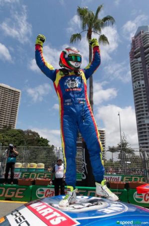 Foster celebrates his 2015 Australian title