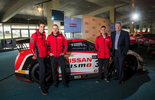 Emery with the GT-R GT3 and Nissan's Supercars stars