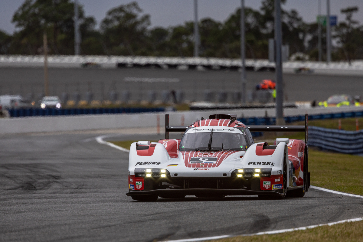 The #6 Porsche topped a rain-affected Session 5 in Daytona